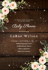 Magical rustic floral - Invitación Para Baby Shower